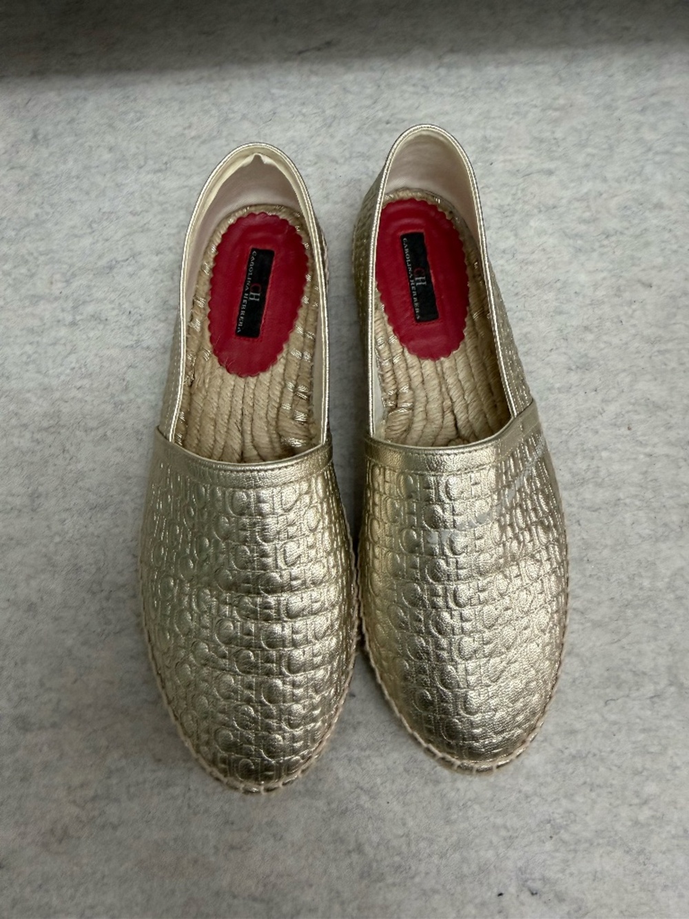 Carolina Herrera Metallic Leather